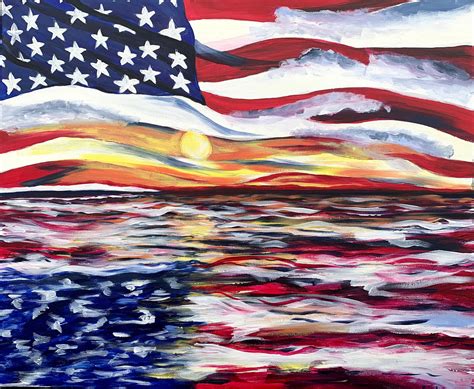 American Flag, American Flag Painting, Usa Art, American Flag Art ...