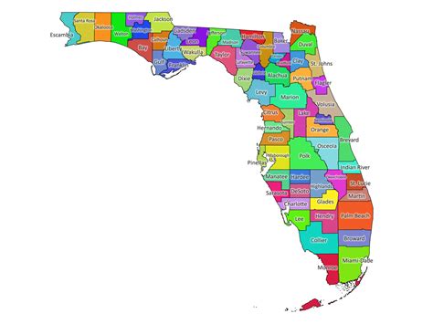 Fl Counties Map Of Florida | Maps Of Florida