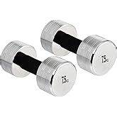 Buy VNH Set of 2 X 2.5 Kg Steel Dumbell, Chrome Plated Dumbbells, Fixed ...