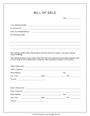 Blank Bill Of Sale Form - FormDownload.org - Fill and Sign Printable ...