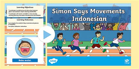 Simon Says Movements PowerPoint Indonesian Olympic Games