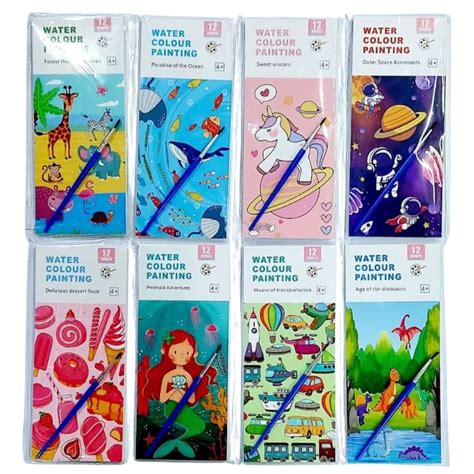 Partymax- 10 Set Of Water Colour Painting Books For Kids Party/Goody ...