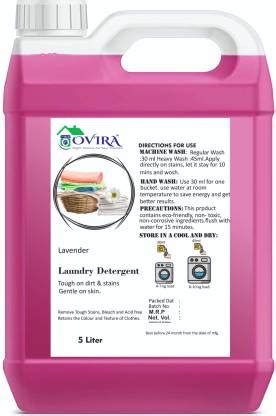 OVIRA Pink 5L Lily Liquid Detergent Suitable for Top Load and Front ...