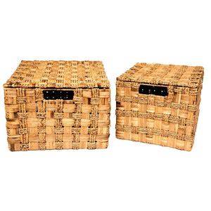Wicker Utility Basket with Lid – Asama Enterprise