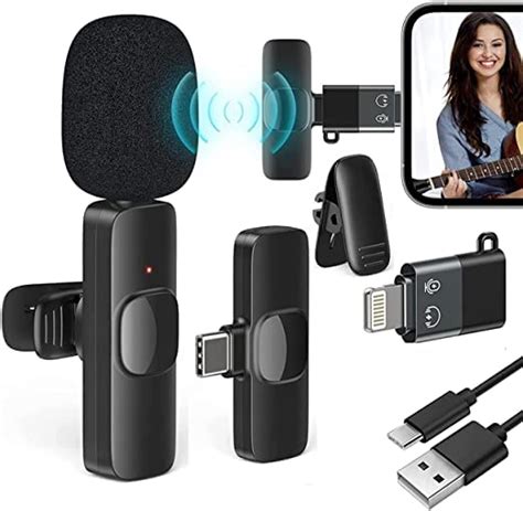 K8 Wireless Microphone Lapel Mic System & Type C Supported_K81 : Amazon ...