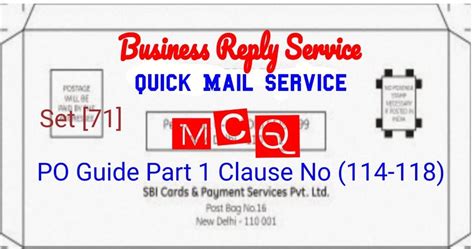 Post Office Quiz | MCQ On Business Reply Service, Quick Mail Service ...