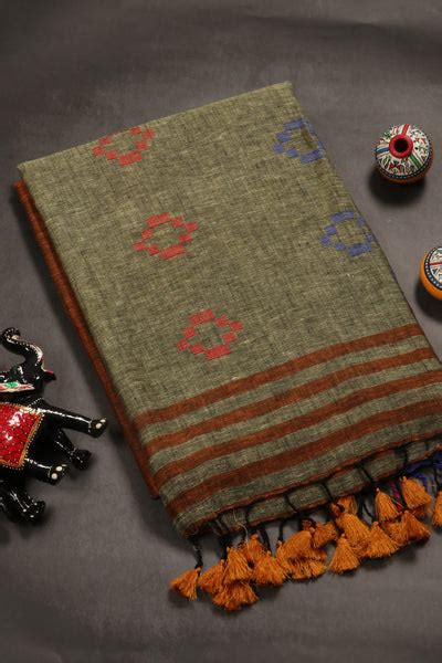 Pure Linen Silk Sarees | Jute Sarees Online | Jute Silk Sarees Online ...