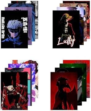 Anime Posters set of 20 mix anime wall poster different anime posters ...