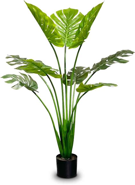Amazon.com: T SHAREXE 4FT Faux Monstera, Artificial Plants Indoor, Fake ...