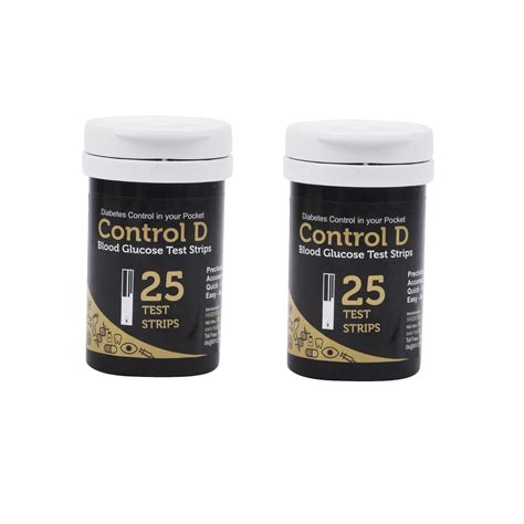 Control D Sugar Checkup 50 (2 x 25) Glucometer Strips