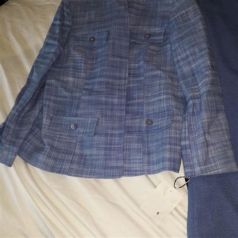 Kasper Women's Blue Suit | Depop