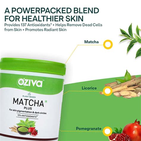 Buy OZIVA PLANT BASED MATCHA PLUS, 50G | FOR SKIN PIGMENTATION & DARK ...