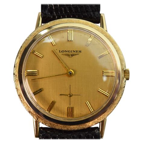 Longines 14K Yellow Gold Mens Wrist Watch at 1stDibs | longines 14k ...