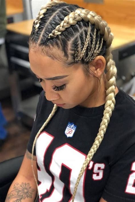 Cornrow Extension Braid Styles 的图像结果