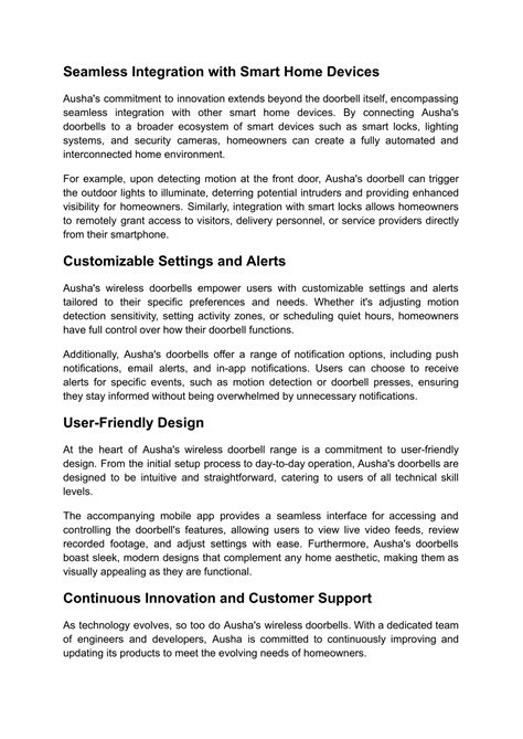 PPT - Unlocking Convenience: Ausha's Wireless Doorbell Redefines Home ...