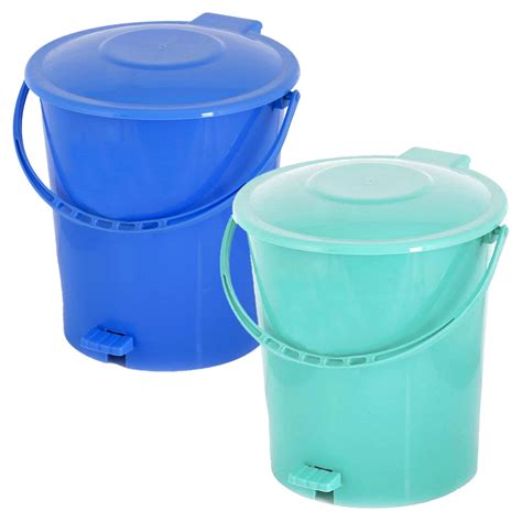 Heart Home Plastic Pedal Dustbin/Wastebin With Handle, 10 Liter- Pack ...