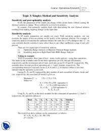 Image result for The Simplex Method and Sensitivity Analysis