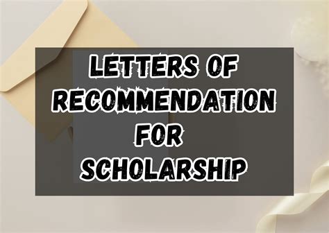 30+ Sample Letters Of Recommendation For Scholarship - Attraction Diary