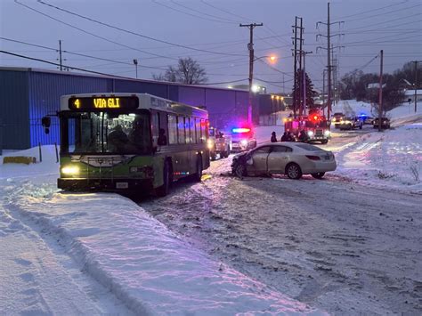 Car, WRTA bus collision in Youngstown sends two to hospital | Local ...