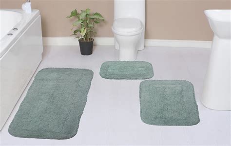 Home Weavers Inc Radiant Collection 100% Cotton Non-Slip Bathroom Rug ...