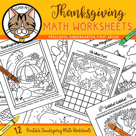 Image result for First Grade Thanksgiving Math Worksheets