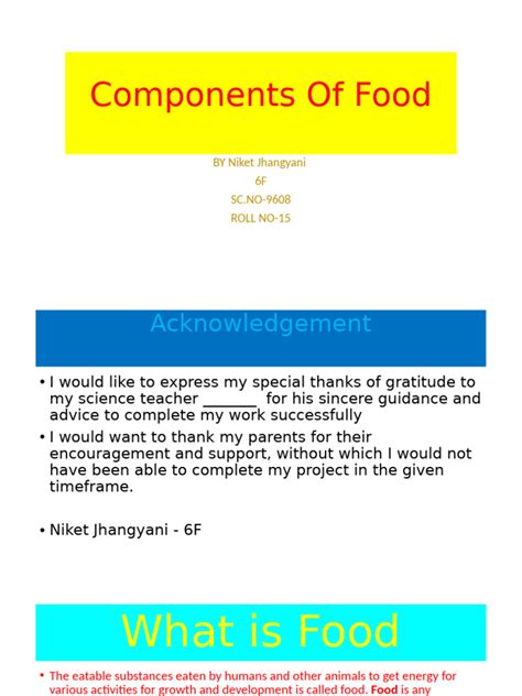 Science Components of Food 的图像结果