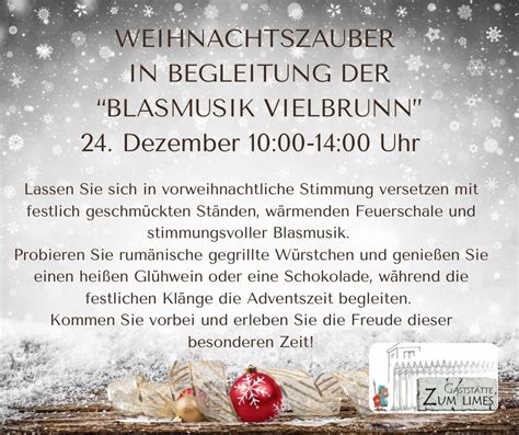 WEIHNACHTSZAUBER IN BEGLEITUNG DER "BLASMUSIK VIELBRUNN" , Limesstraße ...
