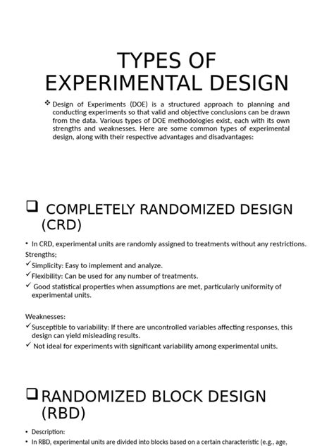 Image result for Types of Experiment Design