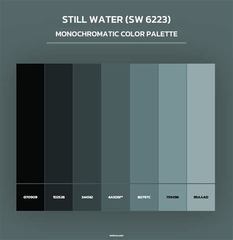 Sherwin Williams Still Water (SW 6223) Paint coordinating colors and ...