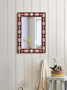 Buy 999STORE Printed Design Mirror for Wall Bathroom Mirror for Home ...