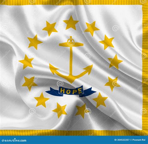 High Detailed Flag of Rhode Island. Rhode Island State Flag, National ...