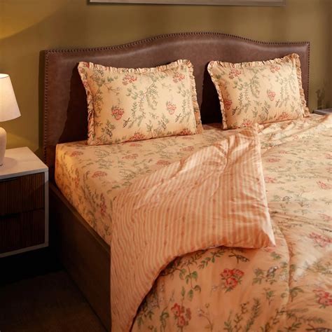 Buy Bloomshire Luxe | Romantic Flora Printed 120GSM Reversible ...
