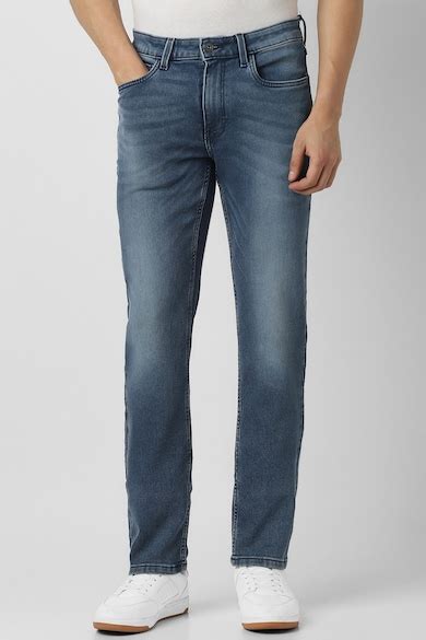 Van Heusen Denim Labs Slim Fit Jeans, Men Blue Mid Wash Jeans for Jeans ...