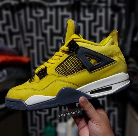 Jordan 4 lightning yellow on Carousell