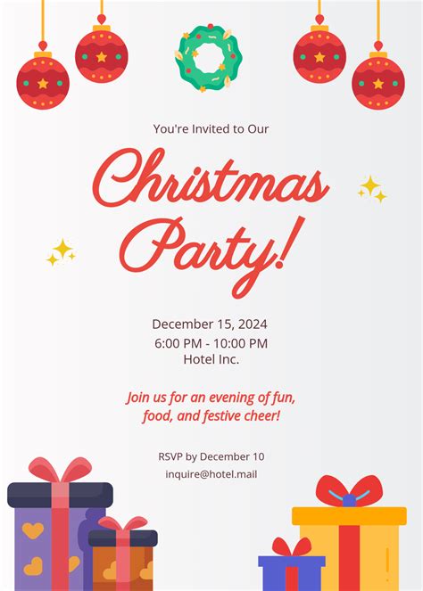 Free Year-End Party Invitation Template to Edit Online