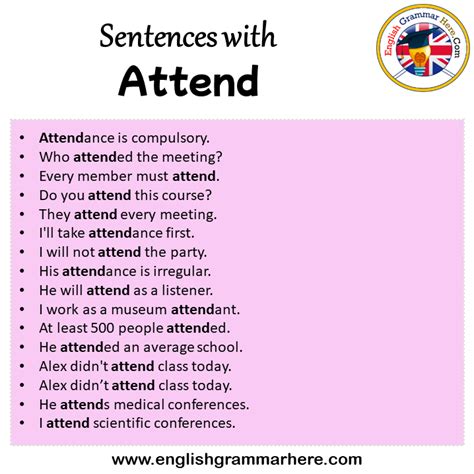 Sentences with Attend Archives - English Grammar Here