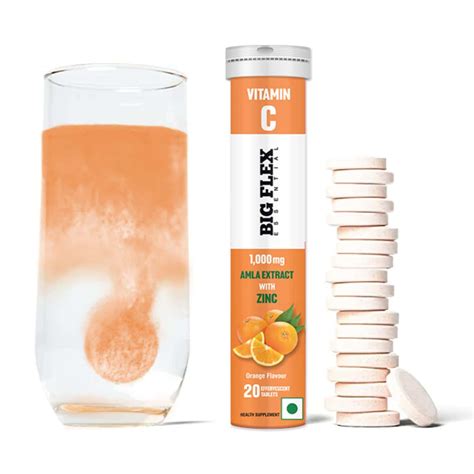 Buy BIGFLEX VITAMIN-C 1000MG NATURAL AMLA EXTRACT + 10MG ZINC|PACK OF 3 ...