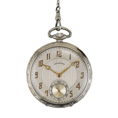 Illinois Watch Co. White Gold Pocket Watch 13S Circa 1921 | New York ...