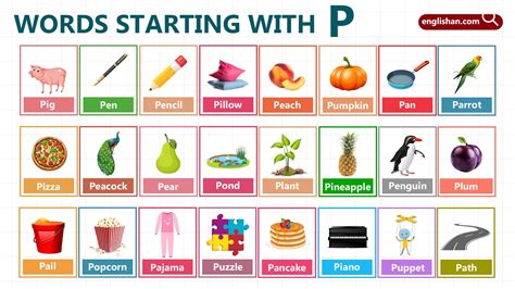 Letter P Words Synonym Words With P English Study Page