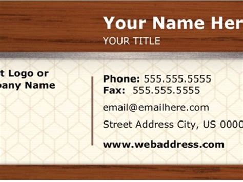 Microsoft Business Card Template 的图像结果