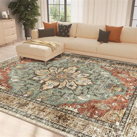 9x12 Area Rugs 9x12, Washable Rug, Non-Slip, Rugs for Living Room ...