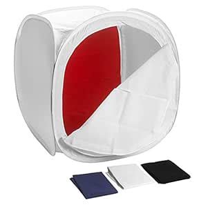 ZESI Collapsible 24 Inch x 24 Inch White Photo Studio Tent Cube Soft ...