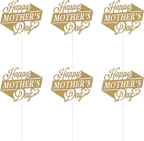 Amosfun 10pcs Happy Mother's Day Cake | Ubuy India