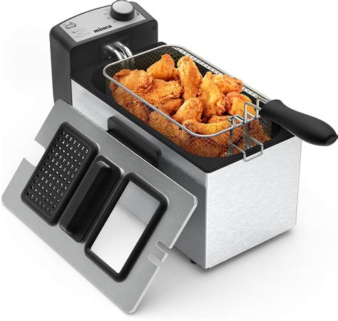 Amazon.com: minca 1500W Electric Deep Fryer, 3 Liter Immersion Frying ...