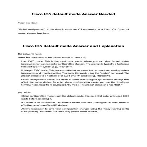 CLI Configuration Cisco 的图像结果