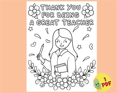 Teacher Coloring Page