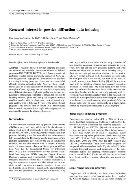 Image result for Powder Diffraction Indexing