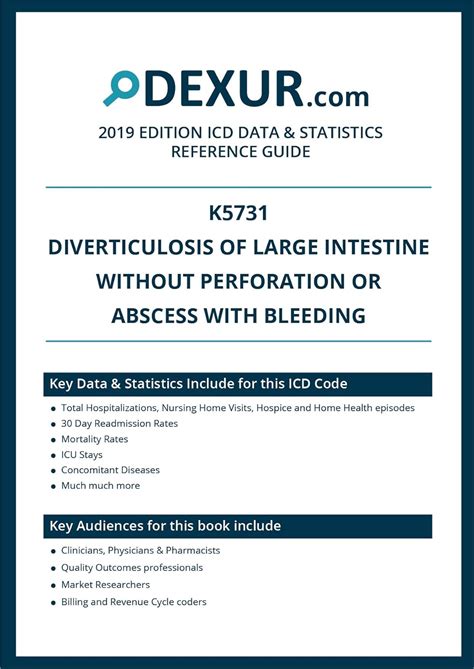 ICD 10 K5731 - Diverticulosis of large intestine without perforation or ...