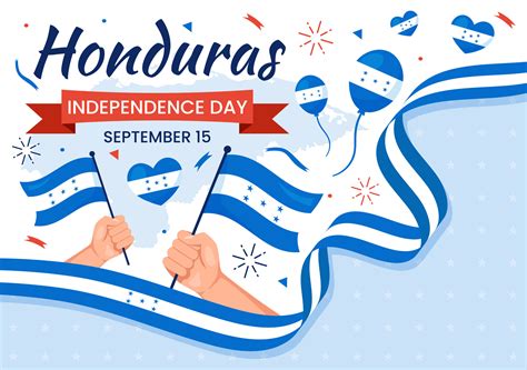 Happy Honduras Independence Day Vector Illustration on September 15 ...