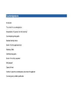 Fillable Online Countersignatories - Gov.UK Fax Email Print - pdfFiller